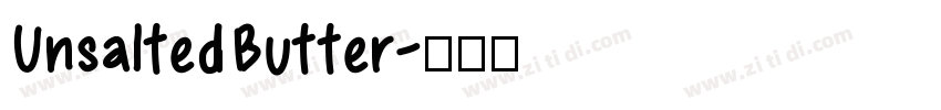 Unsalted Butter字体转换